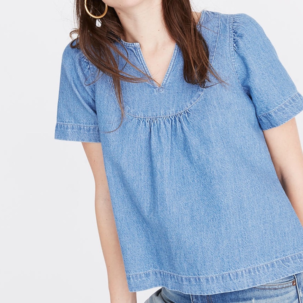 Denim Madewell popover swing top